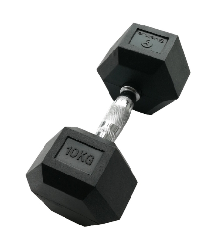 Afbeeldingen van Hexagonale dumbbell 10 kg - Dumbbell