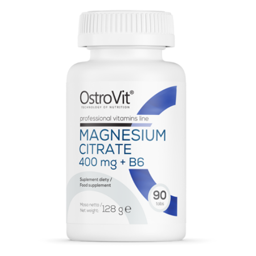 Afbeeldingen van OstroVit Magnesiumcitraat 400 mg + B6 - 90 tabletten