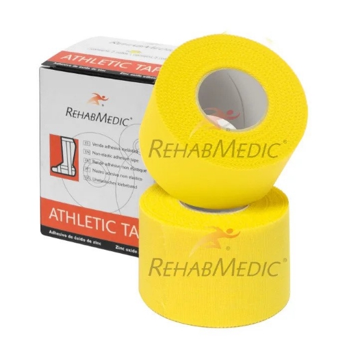 Afbeeldingen van Sporttape - Rehabmedic - 3,8 cm GEEL