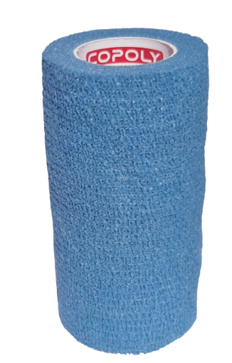 Afbeeldingen van Zelfklevend elastisch verband 10 cm - Azuurblauw