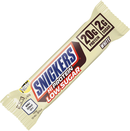 Afbeeldingen van Snickers White Eiwitreep met Weinig Suiker 57g - Witte Chocolade