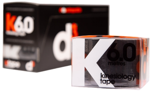 Afbeeldingen van K6.0 Kinesiologische Tape Zwart 5cm x 6m - d3Tape