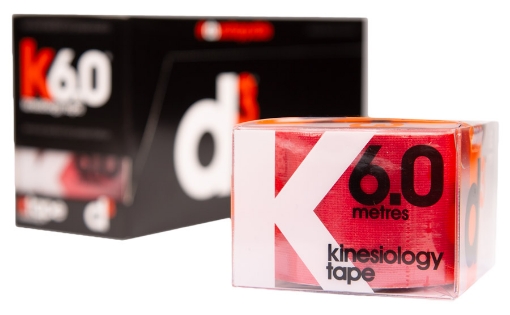 Afbeeldingen van K6.0 Kinesiologische Tape Rood 5cm x 6m - d3Tape